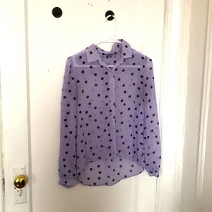 Cute polyester polka dot professional cute shirt for sale!